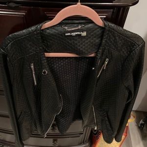 Karl Lagerfeld Faux Leather Jacket Xl NWOT